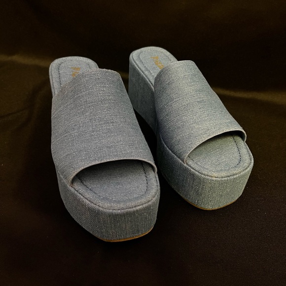 Pazzle - denim platform sandals. Brand new! 7.5 - Picture 4 of 8